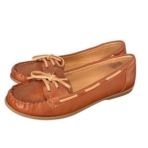 Dockers Womens Tan Brown Boat Shoes Loafers Moc Toe Size 8M, Classic, Neutral